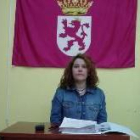 En la imagen, la secretaria comarcal de UPL en Laciana, Rosa Ruiz