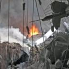 El aparcamiento de la T-4 de Barajas sufrió importantes daños como consecuencia de la explosión