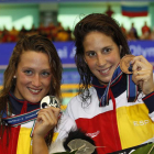 Belmonte, izquierda, y Villaécija con sus medallas.