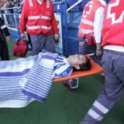 Toñín salió conmocionado y pasó la noche en la Clínica Ponferrada