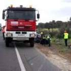 La Guardia Civil restableció la circulación tras limpiar la carretera