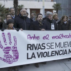 Concentración contra la violencia machista en Rivas Vaciamadrid, donde se produjo el primer crimen machista del año.