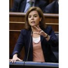 Sáenz de Santamaría, ayer en el Congreso.