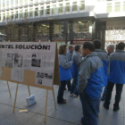 Protesta de los ex trabajadores de Sintel en León, en noviembre de 2002.