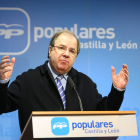 Herrera, durante su intervención en la reunión del Comité Ejecutivo del PP de Castilla y León.