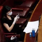 Inés Arrimadas ayer, en el pleno del Congreso. J.J. GUILLËN