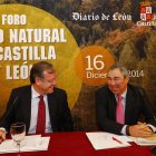 Antonio Silván, consejero de Medio Ambiente, y Joaquín S. Torné, director de Diario de León