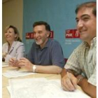 Amparo Valcarce, Miguel Alejo y José Pellitero, en la rueda de prensa