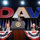 Obama se dirige a los asistentes a la convención de Veteranos Americanos Discapacitados.