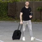 De Gea, a su llegada a la concentración de España.