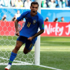 Coutinho celebra su gol ante Costa Rica en el minuto 91 del partido. JUAN HERRERO