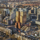 Vista aérea del distrito de Zuidas,  en Amsterdam, que acogera la sede de la Agencia Europea del Medicamento.
