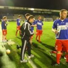 Liechtenstein usó la ropa de entrenamiento de la Ponferradina.