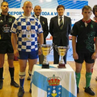 Los equipos de la Liga Gallega 2, en la presentación que tuvo lugar el pasado jueves en Santiago de Compostela.
