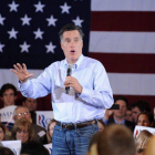 Mitt Romney, durante un acto de campaña en Irmo (Carolina del Sur), el miércoles.