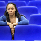 Merlys Mosquera, en la Universidad de León.