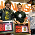 Pablo Alonso, Héctor Polo y Álvaro Benito en una foto de archivo