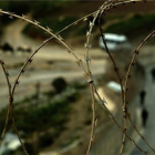 Un detalle de la valla de Ceuta.