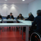 Silván con los responsables de Aspaym