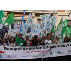 Un momento de la manifestación celebrada ayer. MIGUEL F.B.