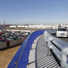 Imagen del nuevo puente de Vilecha al polígono de Onzonilla, ayer.