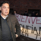 Marcos Martínez Barazón, el día que fue recibido en su pueblo tras ser excarcelado.