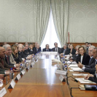 Consejo de Ministros celebrado en Roma para aprobar el plan de ajuste del primer ministro.