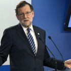 Rajoy elude una pregunta en inglés de un periodista de la BBC