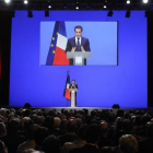 Nicolas Sarkozy durante su discurso.