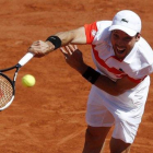 Roberto Bautista, durante su último partido en Roland Garros.