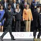 Rajoy llega a la foto oficial de la primera Cumbre de la UE y la Comunidad de Estados Latinoamericanos y Caribeños.