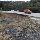 Desprendimiento en la carretera de Fabero a Fresnedo, en abril de 2014. L. DE LA MATA
