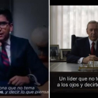 Comparación de los dos vídeos en los que se evidencía el plagio que un exalcalde mexicano ha hecho de un discurso de la serie de Netfix 'House of cards'.