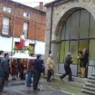 Un momento de la procesión de Santa Bárbara en Cistierna