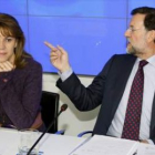 Rajoy y Cospedal, en la primera reunión del año de la Junta Directiva Nacional del su partido.