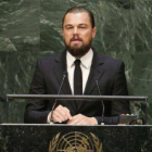 Leonardo DiCaprio, durante un discurso en la ONU, en el 2014.