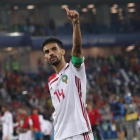 Mbark Boussoufa, el capitán de Marruecos, agradece el apoyo recibido tras el partido frente a España.