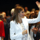 La reina Letizia, este jueves en Barcelona.