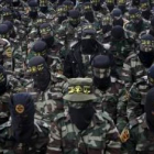 Los terroristas de la Jihad islámica, ayer, en Gaza.