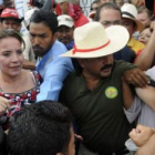 La primera dama de Honduras, Xiomara Castro, ayer.
