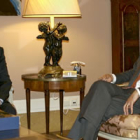 Juan Vicente Herrera, en un momento de la recepción con el primer ministro portugués, José Socrates,