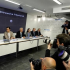 El líder del PP, Mariano Rajoy, y otros dirigentes del partido en la junta directiva nacional, el pasado lunes.