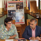 Carmen de la Torre y José Miguel Palazuelo, ayer.