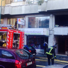 El local afectado por el fuego, en la calle José Aguado.