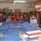 Alumnos del Colegio Bernardino Pérez, durante su experiencia en Asprona en las últimas horas