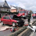 Uno de los accidentes ocurridos este año en la ponferradina avenida de Galicia