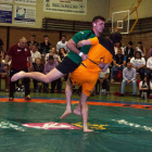 Pedro Alvarado y Jesús María Cabero, durante uno de los combates. DL