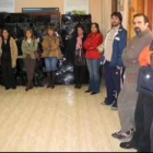 Algunos de los asistentes al taller de empleo durante la inauguración