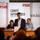 Tudanca, ayer, ante el Comité del PSOE en Valladolid.