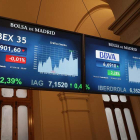 El principal indicador de la bolsa española, el Ibex-35. ZIPI